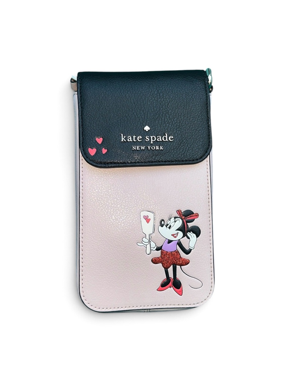 kate spade Pink & Black Minnie Mouse Crossbody Phone Pouch